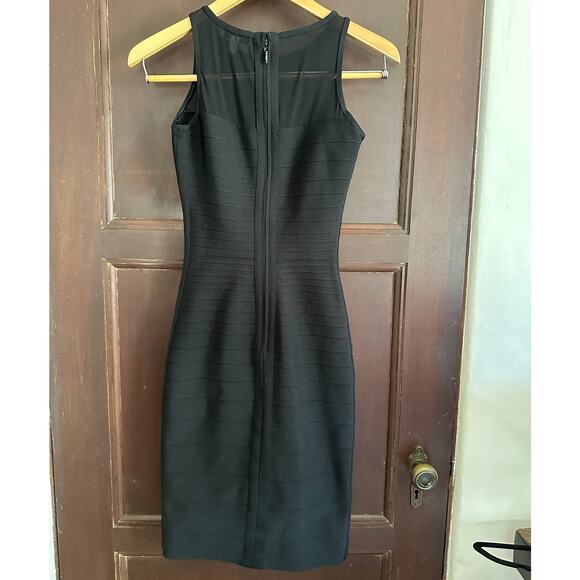 DRESS the POPULATION | Black Bodycon Bandage Cocktail Dress  | Size Extra Small - Picture 6 of 8